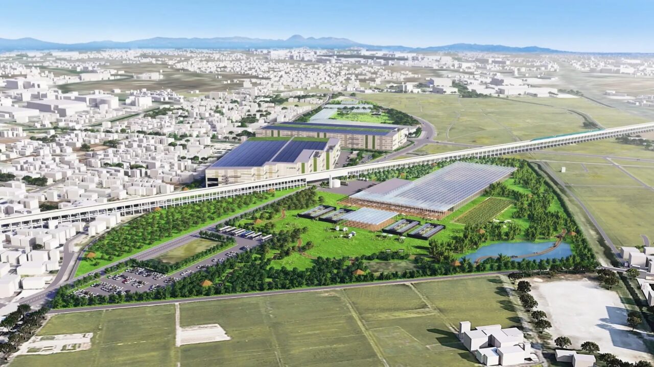 イチゴノオカプロジェクト（第1期工事）のイチゴハウスが完成