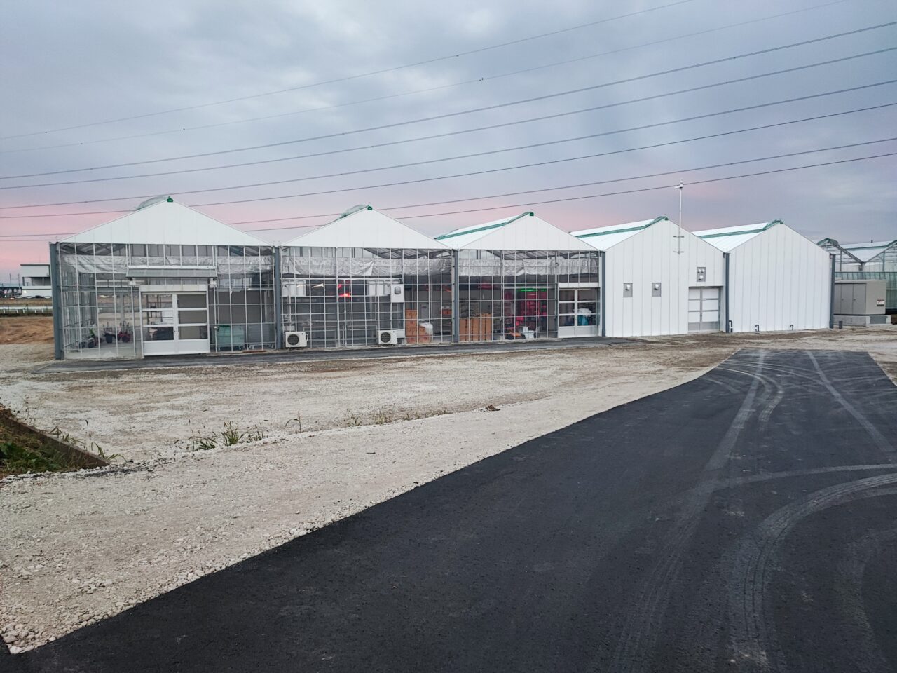 イチゴノオカプロジェクト（第1期工事）のイチゴハウスが完成