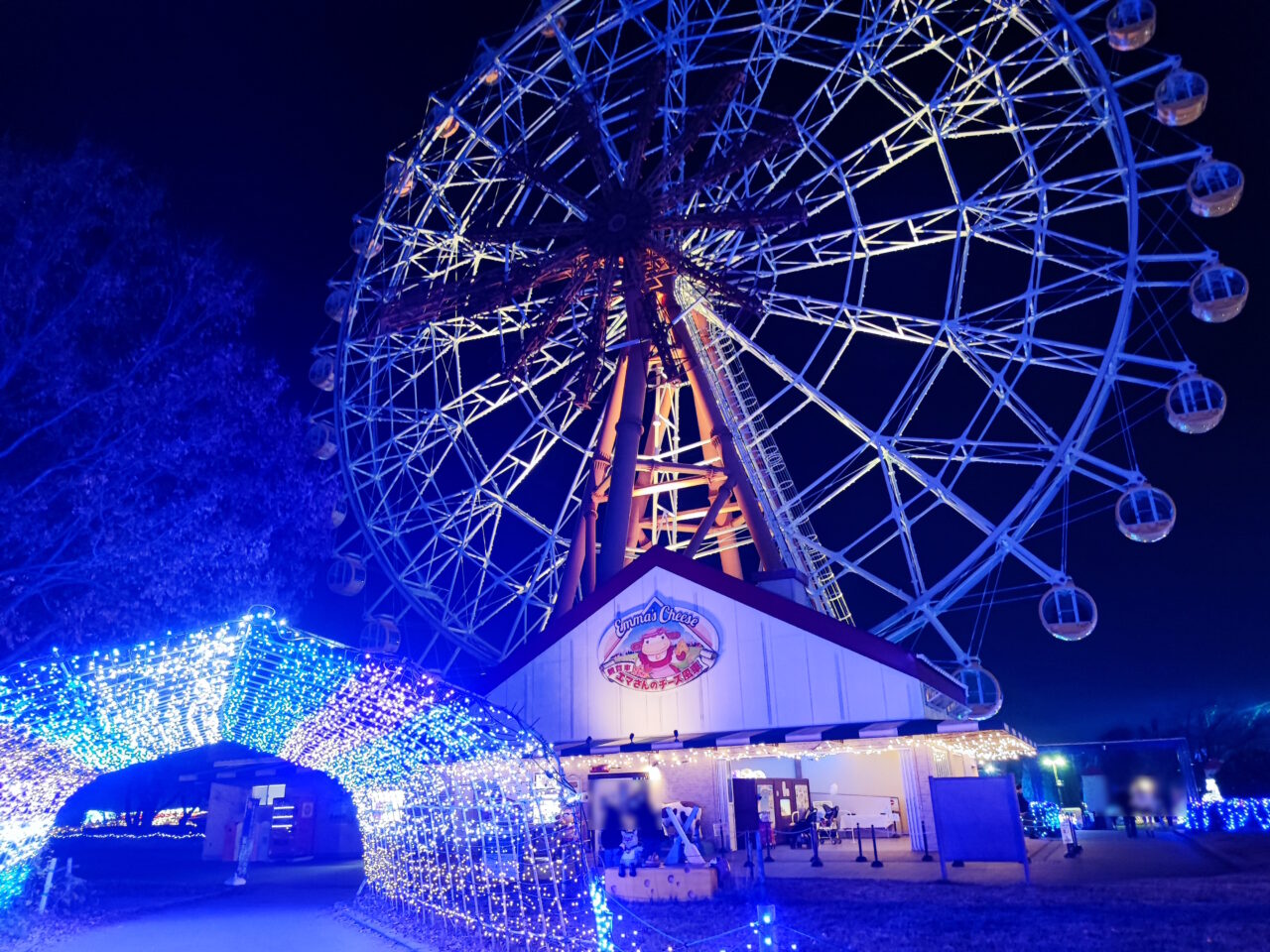 東武動物公園カラフルピーチ コラボドローンショー