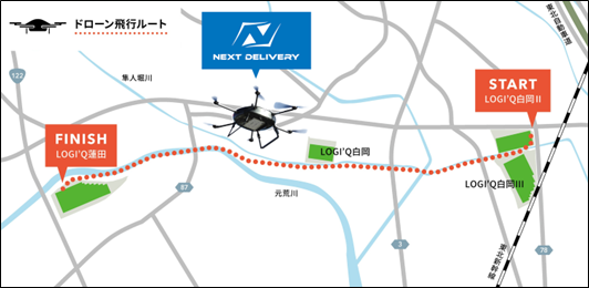 物流施設「LOGI’Q」物流ドローン
