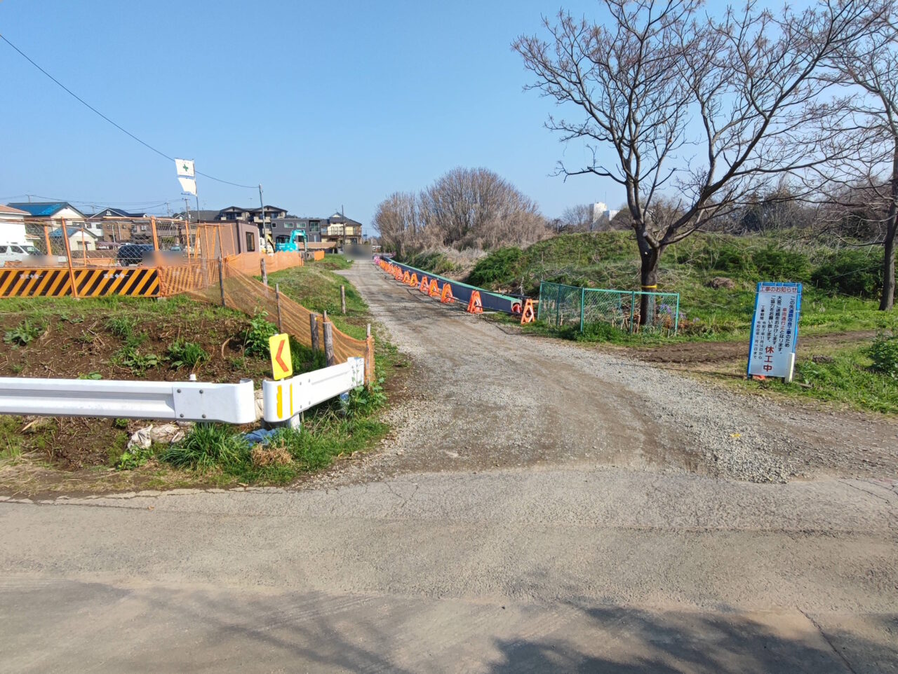 蓮田市環境学習館周辺の道路工事
