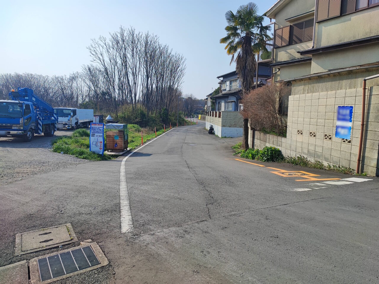 蓮田市環境学習館周辺の道路工事