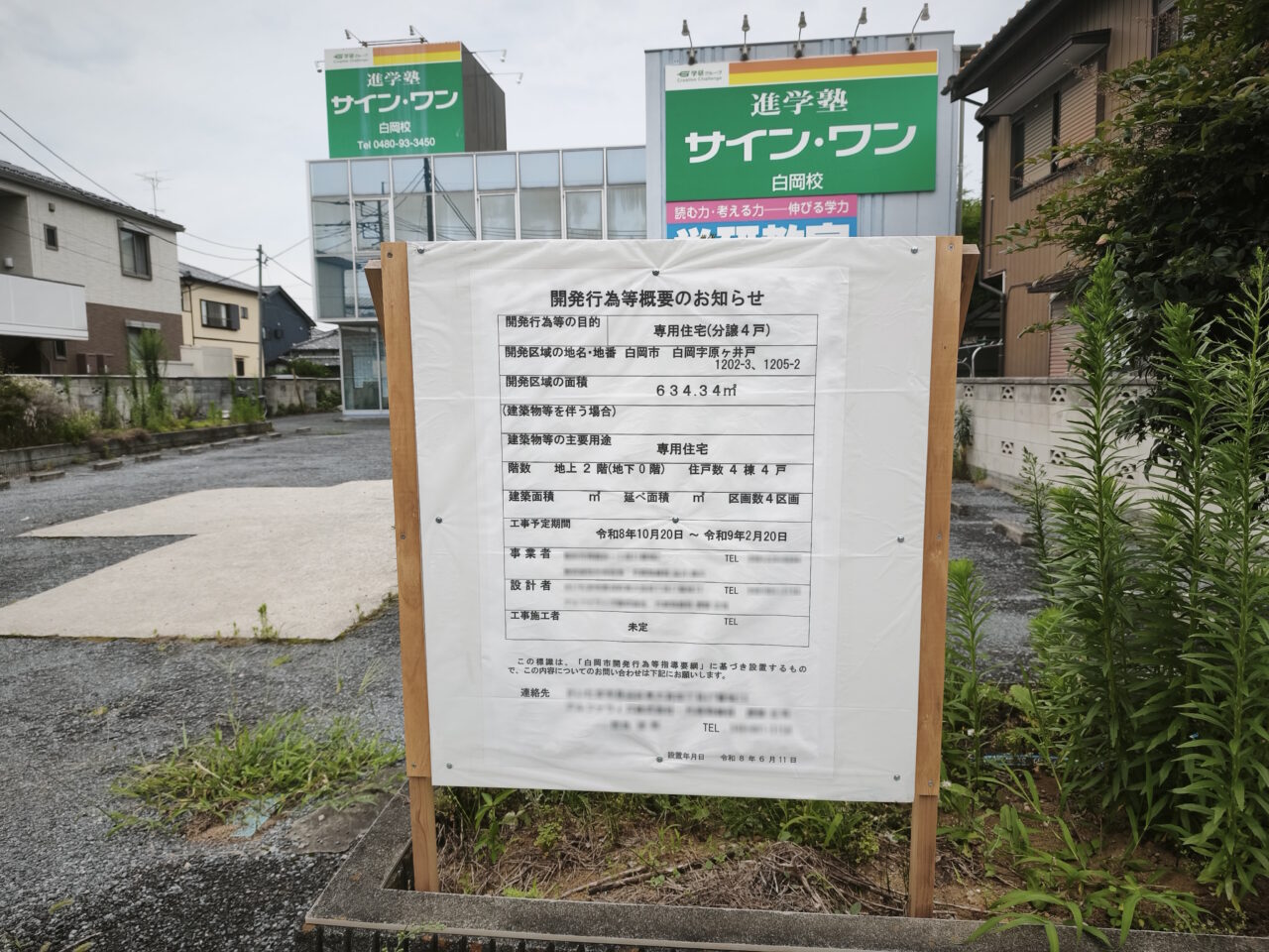 進学塾「サインワン」跡地