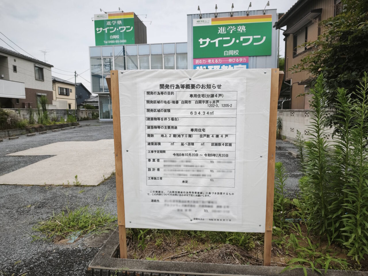進学塾「サインワン」跡地