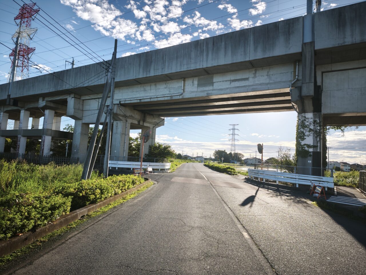 台風25号で篠津地区の道路が冠水
