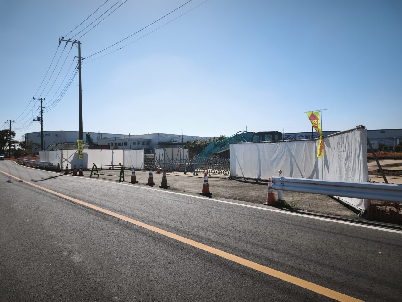 倉庫の建設工事